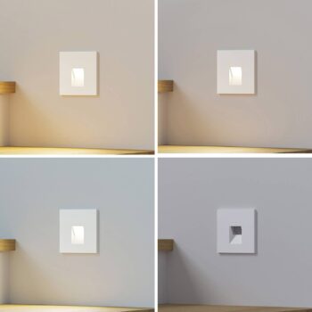Arcchio LED vstavané svietidlo Vexi, 7,5 cm x 7,5 cm, biele, CCT