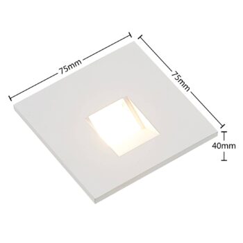 Arcchio LED vstavané svietidlo Vexi, 7,5 cm x 7,5 cm, biele, CCT