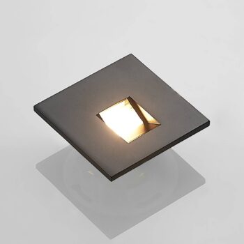 Arcchio LED vstavané svietidlo Vexi, 7,5 cm x 7,5 cm, čierna, CCT