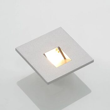 Arcchio LED vstavané svietidlo Vexi, 7,5 cm x 7,5 cm, strieborná, CCT
