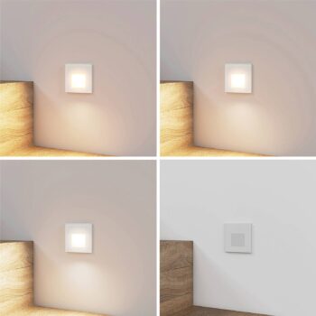 Arcchio LED vstavané svietidlo Vexi, 7,8 cm x 7,8 cm, biele, CCT