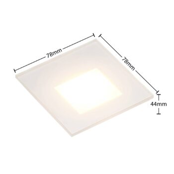 Arcchio LED vstavané svietidlo Vexi, 7,8 cm x 7,8 cm, biele, CCT