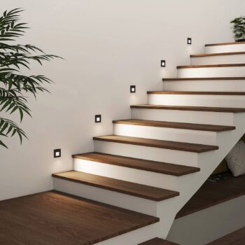 Arcchio LED vstavané svietidlo Vexi, 7,8 cm x 7,8 cm, čierna, CCT