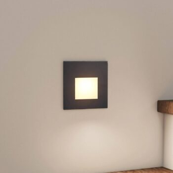 Arcchio LED vstavané svietidlo Vexi, 7,8 cm x 7,8 cm, čierna, CCT