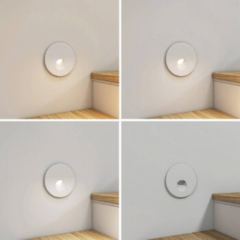 Arcchio LED vstavané svietidlo Vexi, Ø 7,5 cm, biele, hliník, CCT