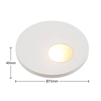 Arcchio LED vstavané svietidlo Vexi, Ø 7,5 cm, biele, hliník, CCT