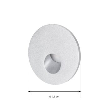 Arcchio LED vstavané svietidlo Vexi, Ø 7,5 cm, strieborná, hliník, CCT