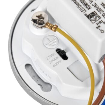 Arcchio LED vstavané svietidlo Vexi, Ø 7,5 cm, strieborná, hliník, CCT