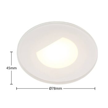 Arcchio LED vstavané svietidlo Vexi, Ø 7,8 cm, biele, hliník, CCT