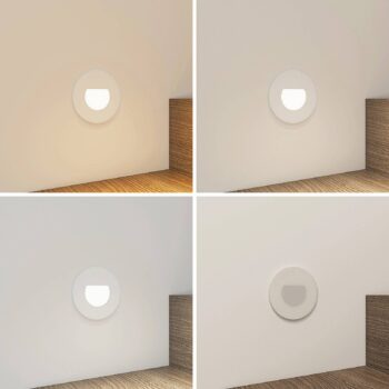 Arcchio LED vstavané svietidlo Vexi, Ø 7,8 cm, biele, hliník, CCT