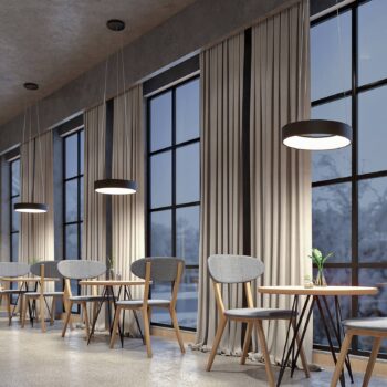 Arcchio LED závesná lampa Aleksi, Ø 45 cm, čierna, kov, CCT