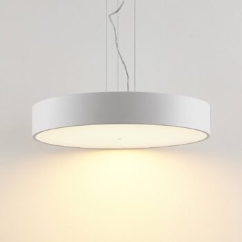 Arcchio LED závesná lampa Noabelle, Ø 60 cm, biela, kov
