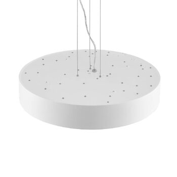 Arcchio LED závesná lampa Noabelle, Ø 60 cm, biela, kov