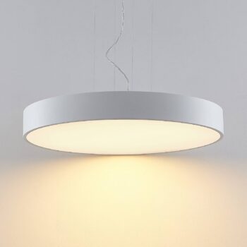 Arcchio LED závesná lampa Noabelle, Ø 80 cm, biela, kov