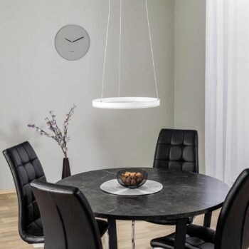 Arcchio LED závesné svetlo Albiona, biele, 1 krúžok, Ø 40 cm