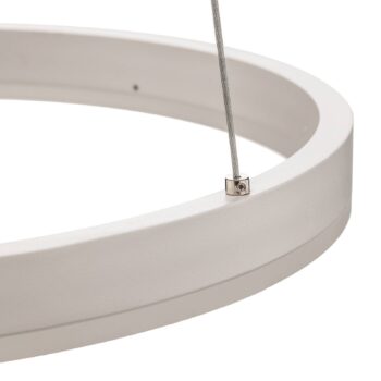 Arcchio LED závesné svetlo Albiona, biele, 1 krúžok, Ø 40 cm