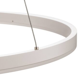 Arcchio LED závesné svetlo Albiona, biele, 1 krúžok, Ø 80 cm