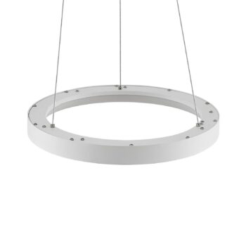 Arcchio LED závesné svetlo Vivy, Ø 38 cm, biela, kov