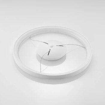Arcchio LED závesné svetlo Vivy, Ø 58 cm, biela, kov