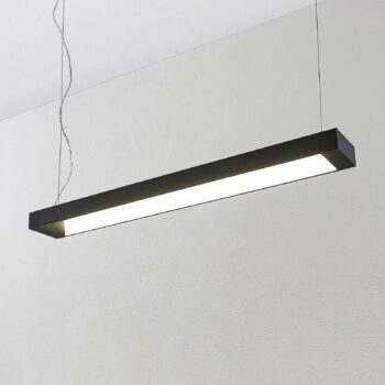 Arcchio LED závesné svietidlo Cuna, 92 cm, čierna, kov