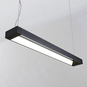 Arcchio LED závesné svietidlo Cuna, 92 cm, čierna, kov