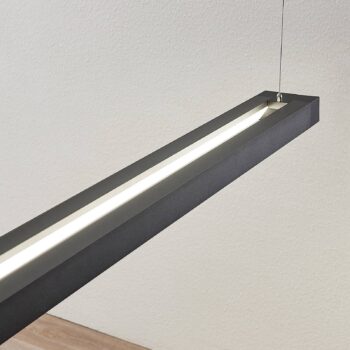 Arcchio LED závesné svietidlo Cuna, 92 cm, čierna, kov
