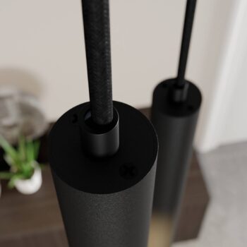 Arcchio LED závesné svietidlo Franka, 3 svetlá, Ø 24 cm, čierna