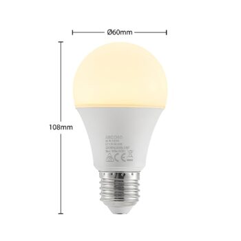 Arcchio LED žiarovka E27 A60 9,5W opál 3000K 1055lm