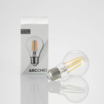 Arcchio LED žiarovka, vlákno, E27, 6,5 W, číra, 2 700 K