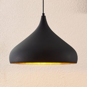 Arcchio Lunus závesná lampa so zlatou výplňou