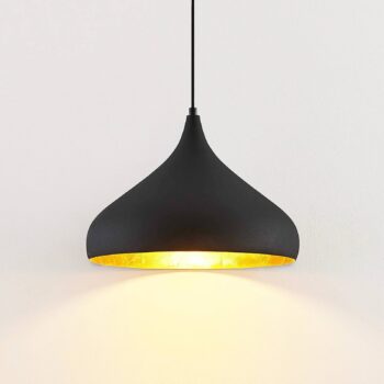 Arcchio Lunus závesná lampa so zlatou výplňou