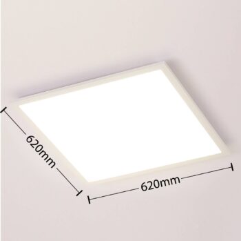 Arcchio Lysander LED panel, CCT, 62 cm, biela