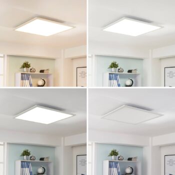 Arcchio Lysander LED panel, CCT, 62 cm, biela