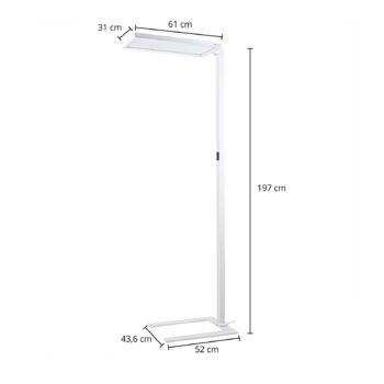 Arcchio Nelus stojacia lampa LED, snímač, biela