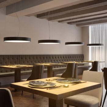 Arcchio Noabelle LED závesná lampa čierna, 80 cm