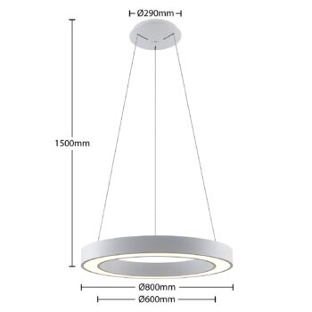 Arcchio Sharelyn LED závesné svietidlo 80 cm