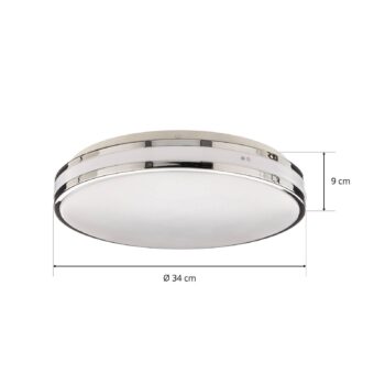 Arcchio Sinovu LED stropné svietidlo do kúpeľne, chróm, 34 cm