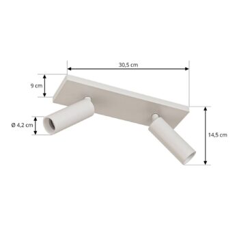 Arcchio Stropné bodové svetlá Brinja Slim, biele, 2-pl., GU10 MR11