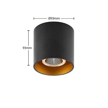Arcchio Zaki stropné LED okrúhle, čierne