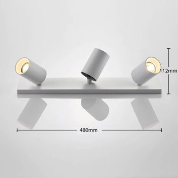 Arcchio bodové svetlá Brinja, biele, hranaté, Ø 6 cm, 3-pl., GU10