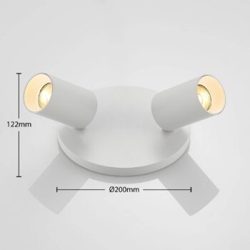 Arcchio bodové svetlá Brinja, biele, okrúhle, Ø 6 cm, 2-pl., GU10