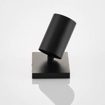 Arcchio bodové svetlá Brinja, čierne, hranaté, Ø 6cm, 1-pl., GU10