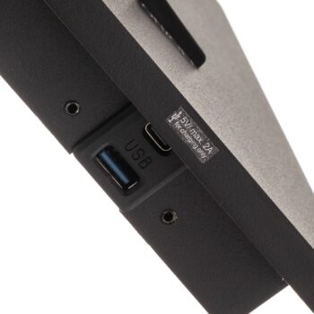 Arcchio bodové svetlá Brinja, čierne, kovové, USB-C, vypínač