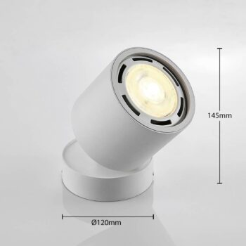Arcchio stropné bodové svetlá Mabel, Ø12cm, biele, nastaviteľné, GU10