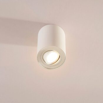 Arcchio stropné bodové svietidlo Jolina, okrúhle, biele, 13 cm, kov
