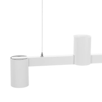 Arcchio závesné svietidlo Brinja, biele, dĺžka 120 cm, 5-pl., GU10