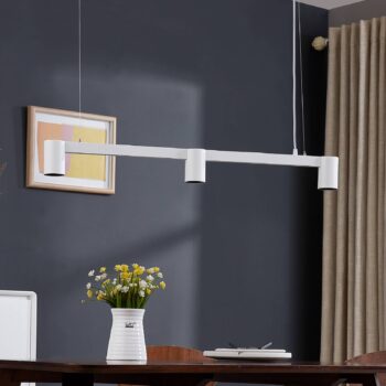 Arcchio závesné svietidlo Brinja, biele, dĺžka 90 cm, 3-pl., GU10