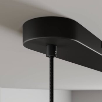Arcchio závesné svietidlo Cosmina, 3-pl., dĺžka 90 cm, čierne