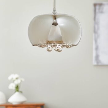 Argos LED závesné svietidlo s krištáľovými kvapkami Ø 22 cm