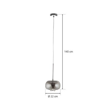 Argos LED závesné svietidlo s krištáľovými kvapkami Ø 22 cm